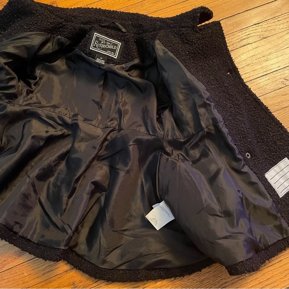 Rothschild 2T black sparkle bow faux wool coat. - Picture 4 of 7